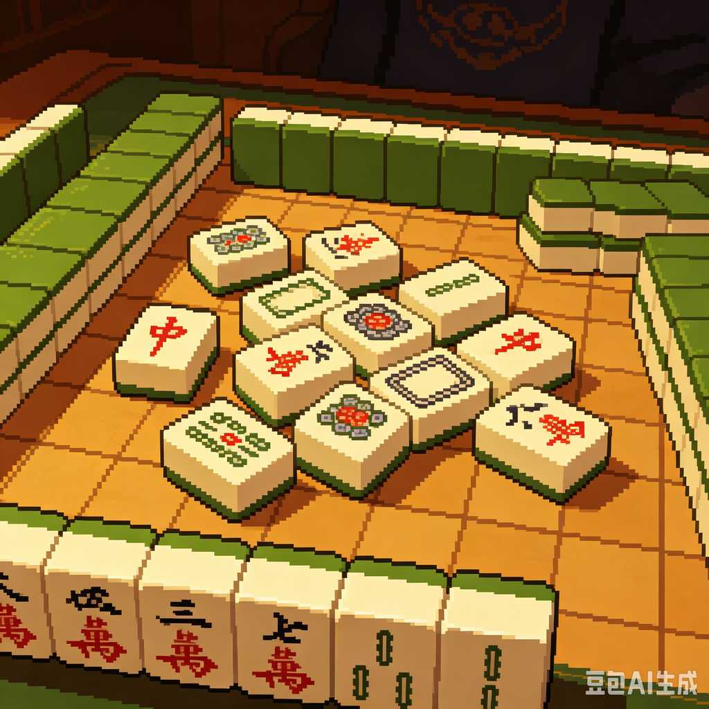 blue crystal mahjong set